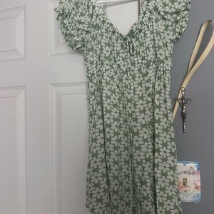 Green Floral Dress